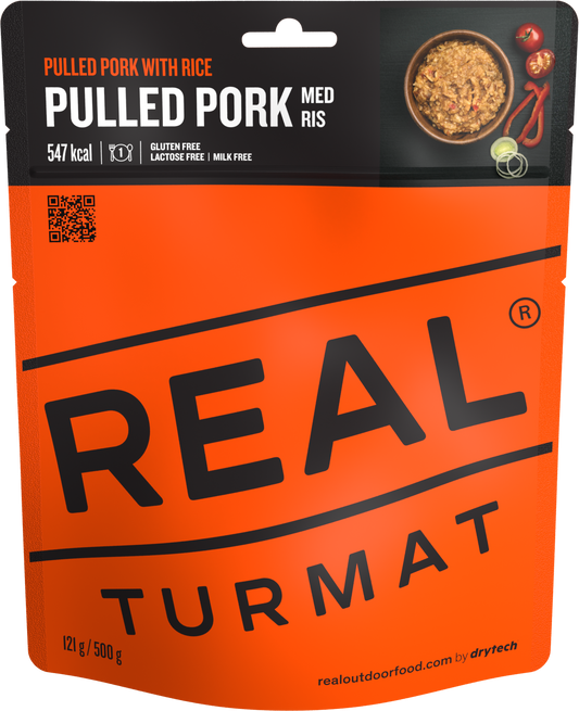 Real Turmat Pulled Pork med Ris – forside